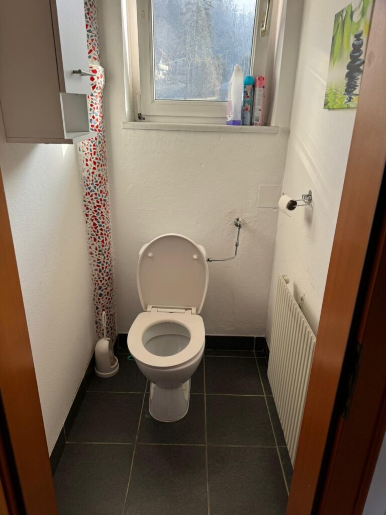 Toilette in der Monteurzimmer, Arbeiterunterkunft Graz